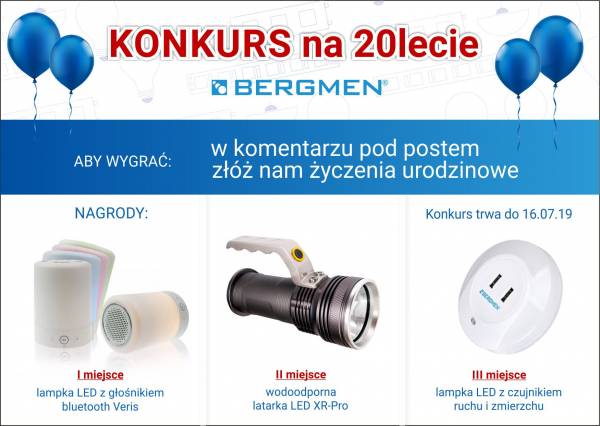 Wygraj lampkę Led z głośnikiem bluetooth Veris